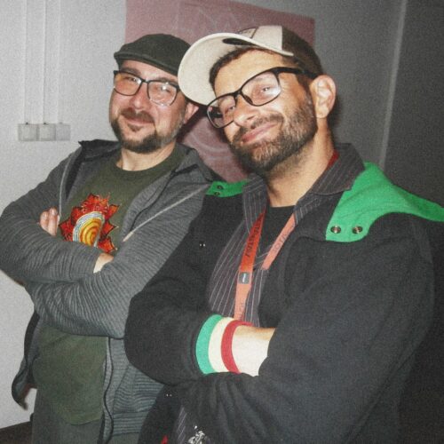 Matej, ktorý stojí za celým Art Gate Gallery projektom prvý krát na zábere s Lackom - keep it up, držíme palce!